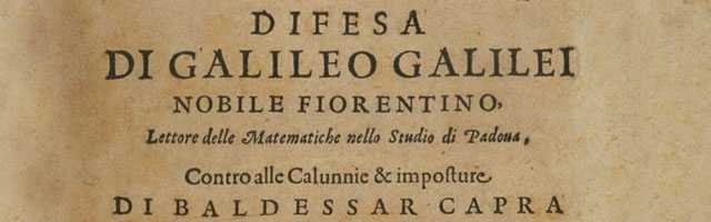Difesa di Galileo Galilei contro alle calunnie & imposture di Baldessar Capra (1607)